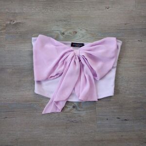 Y2K Pastel Lavender Ribbon Coquette Tube Top